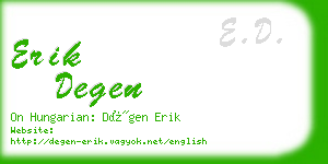 erik degen business card